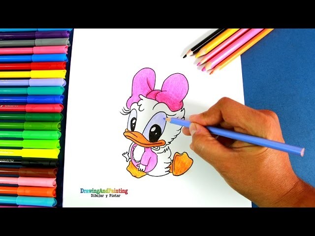 How to draw Baby Daisy Duck | Cómo dibujar a la pata Daisy bebé