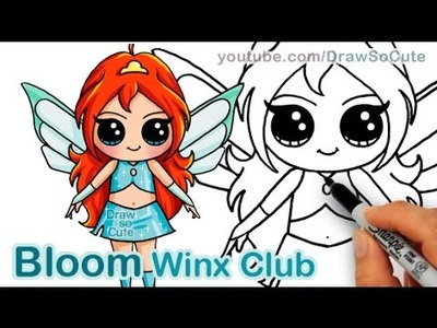 How to Draw Fairy Bloom from Winx Club Cute step by step