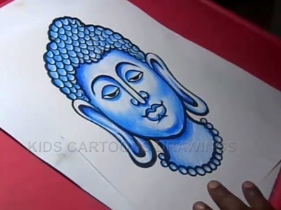 How to Draw Lord Gautama Buddha Drawing for Kids Step by step