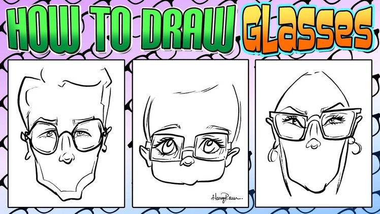 How To Draw Quick Caricature Glasses