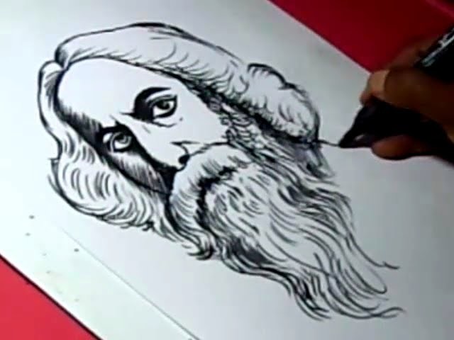 How to Draw TAGORE DRAWING for kids