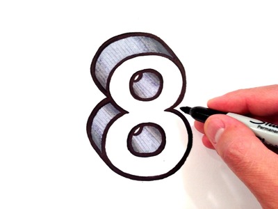 How to Draw the Number 8 in 3D