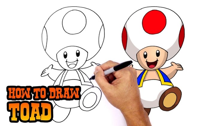 How to Draw Toad | Super Mario Bros