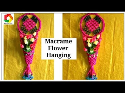 How to make Macrame flower hanging | New Design Macrame Wall Hanging | DIY Wall Hanging