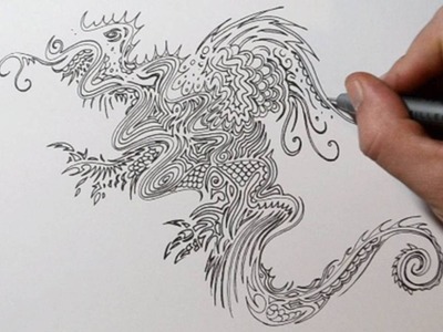 Intuitive Art - Doodling a Dragon Serpent