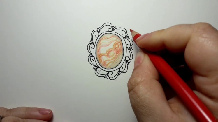 Lace Agate Tutorial with colored pencil