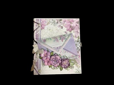 MINI ALBUM TUTORIAL PART 1 LILAC FLOWERS BY SHELLIE GEIGLE JS HOBBIES AND CRAFTS