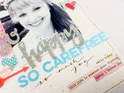 Mixed Media Monday ~ Scrapbooking Process Video ~ So Happy, So Carefree + + + INKIE QUILL