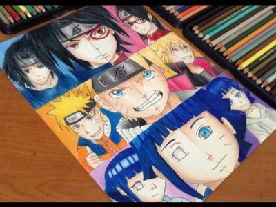 Naruto VS. Boruto Generation Art Comparison- Sasuke, Sarada, Naruto, Boruto, Hinata and Himawari