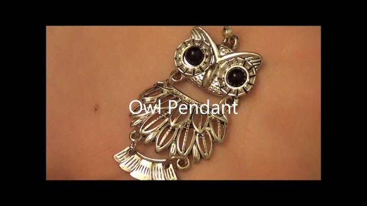 Owl Pendant Necklace Tutorial