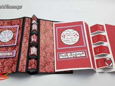 Pop Up Love Card for Scrapbook | JK Arts 1297