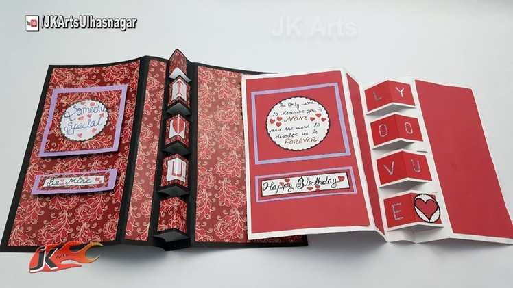Pop Up Love Card for Scrapbook | JK Arts 1297