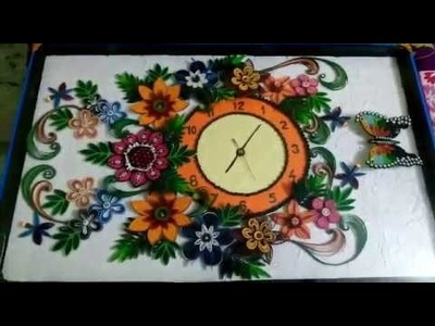 Quilling wall clock. . 