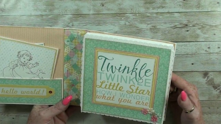 Scrapbook baby gift box  (mini album ? ) country craft creations design team project