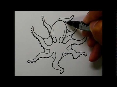 Simple Art Style - How to draw an Octopus