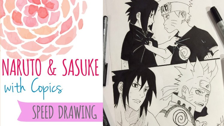 Speed Drawing - Naruto & Sasuke | Naruto Shippuden