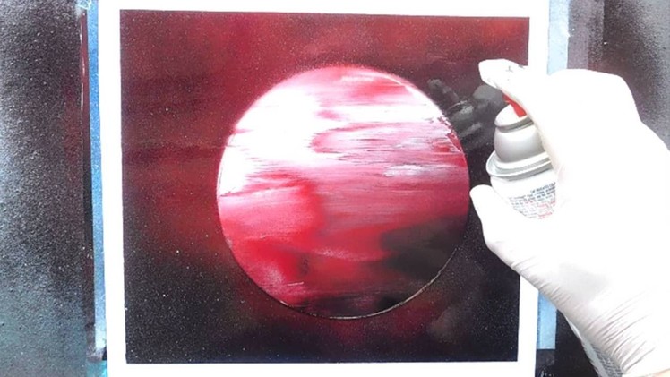 Speed Painting a Red Planet - Spray Paint Art for Beginners