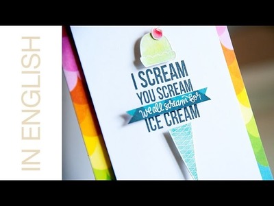 Summer Ice Cream Card. Simon Says Stamp August 2014 Card Kit