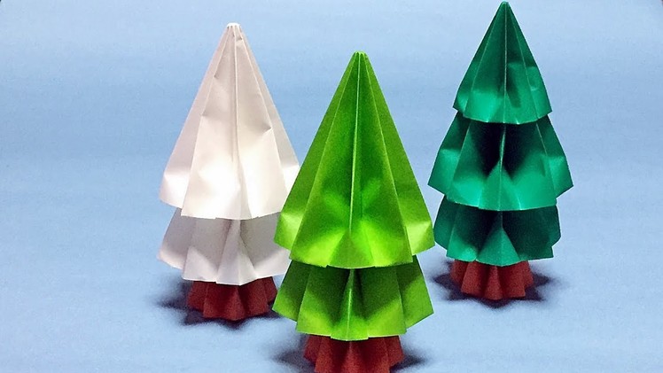 3D Origami Mini Christmas Tree Tutorial | How to Make a Paper Christmas Decorations Handmade