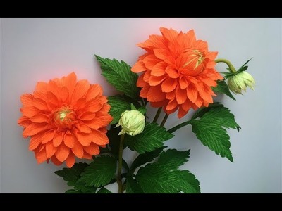 ABC TV | How To Make Dahlia Paper Flower From Crepe Paper #2 - Craft Tutorial