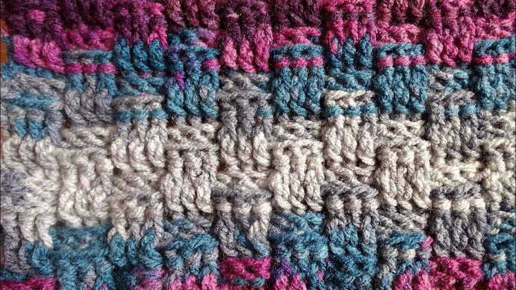 Basket Weave Stitch Version 3 - Right Handed Crochet Stitch Tutorial