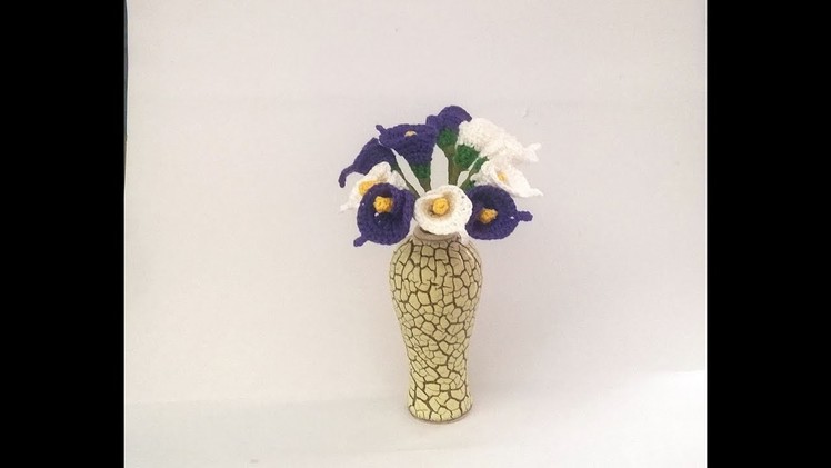 Calla lily flower crochet tutorial - flower bouquet crochet