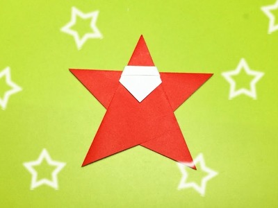 Christmas Origami Santa Claus Very Easy and Cute - How to Make a Paper Star Santa Claus for Kids