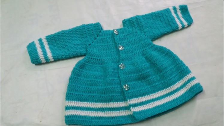 Crochet frock design for newborn baby