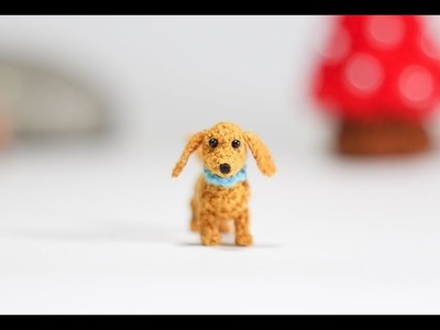 Cute Tiny Dachshund Dog - Made to Order - Micro Amigurumi Crochet - Hagimi