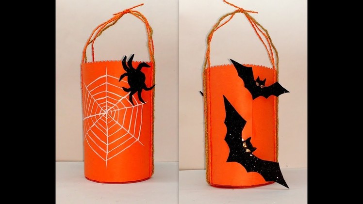 Diy How to make Halloween Treat Paper Bags