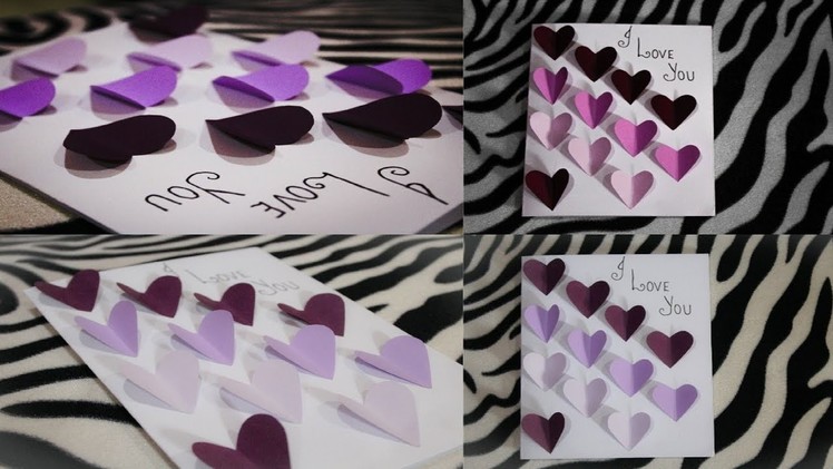DIY - I Love You Card | How to make Greeting Cards for him | cute & easy pop up greeting cards |