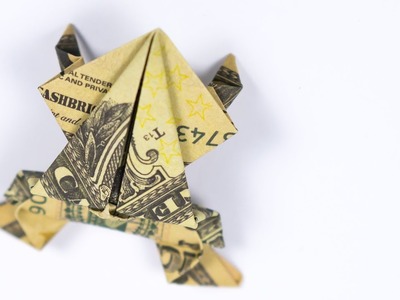 DOLLAR ORIGAMI FROG folding instructions: How to fold a frog out of money