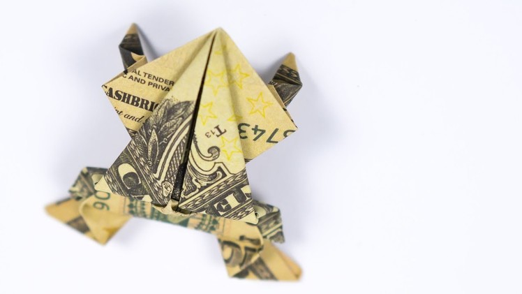 DOLLAR ORIGAMI FROG folding instructions: How to fold a frog out of money