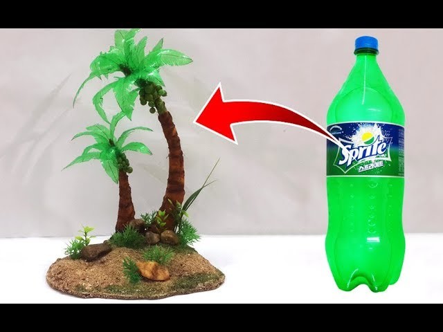 Easy Best Out of Waste Recycled Craft Ideas | DIY Coconut Tree Making | Easy Plastic Bottle Crafts