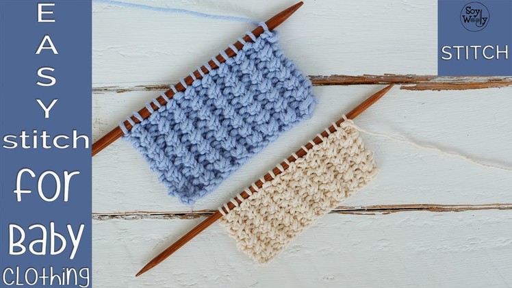 Easy Knitting stitch pattern for Baby clothing - So Woolly