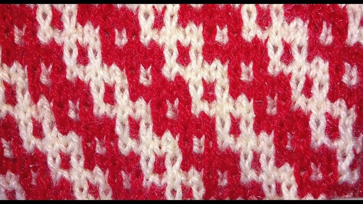 Easy Two Color Knitting Pattern No.48|Hindi