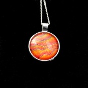 Fairy Fire, Red Orange pendant, unique jewelry, handmade wearable art, womans necklaces, valentine gifts for her, fantasy jewelry, red stone