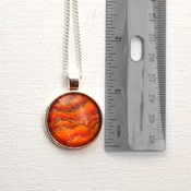 Fairy Fire, Red Orange pendant, unique jewelry, handmade wearable art, womans necklaces, valentine gifts for her, fantasy jewelry, red stone