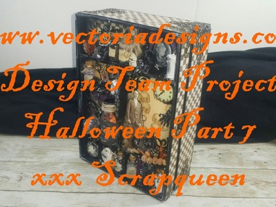 Halloween Scrapbook Mini Album Shadowbox VectoriaDesigns ( Design team project )  part 7