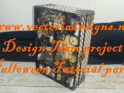 Halloween Scrapbook Mini Album Shadowbox VectoriaDesigns ( Design team project )  part 6