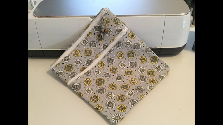 HOW TO.  A Double Pocket Zipper Pouch with Cricut Maker