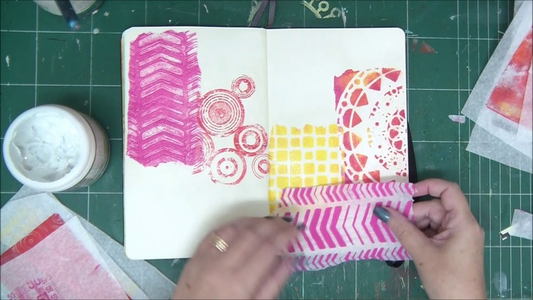 How to create a Gelli® printed tissue paper background