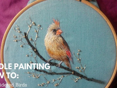 How to embroider a bird