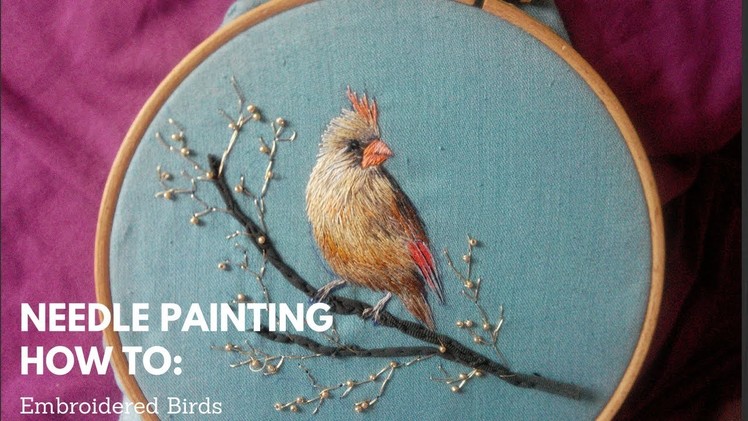 How to embroider a bird