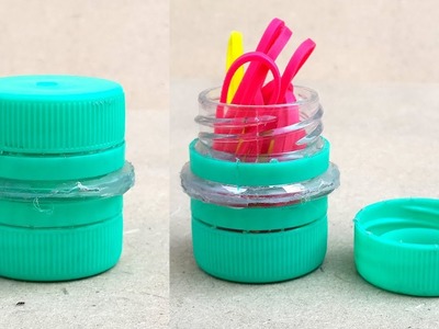 How to Make a Bottle Cap Container - DIY Recycled Bottle Crafts