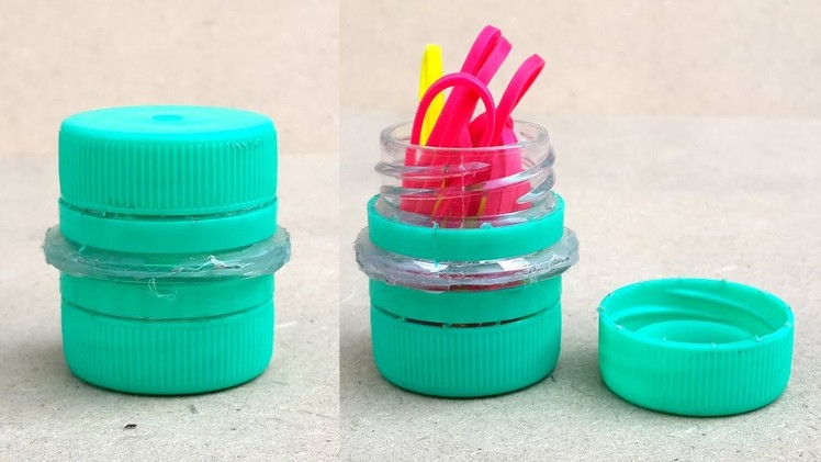 How to Make a Bottle Cap Container - DIY Recycled Bottle Crafts