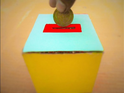 How to Make a cardboard Money Box | Make a Savings box