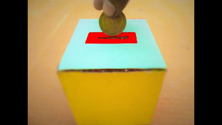 How to Make a cardboard Money Box | Make a Savings box
