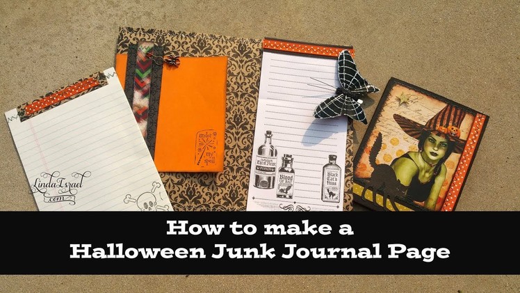 How to make a Halloween Junk Journal Page