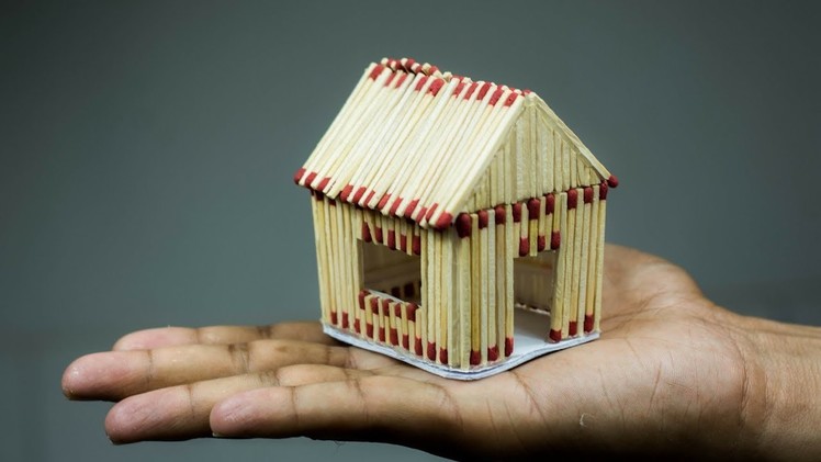How To Make A Match House (with very easy different idea). Easy DIY House. Matchstick Art by F8ik